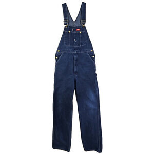 Dickies ~Men's 32×34~ Blue Denim Bib Overall Cotton Romper Coveralls Carpenter.